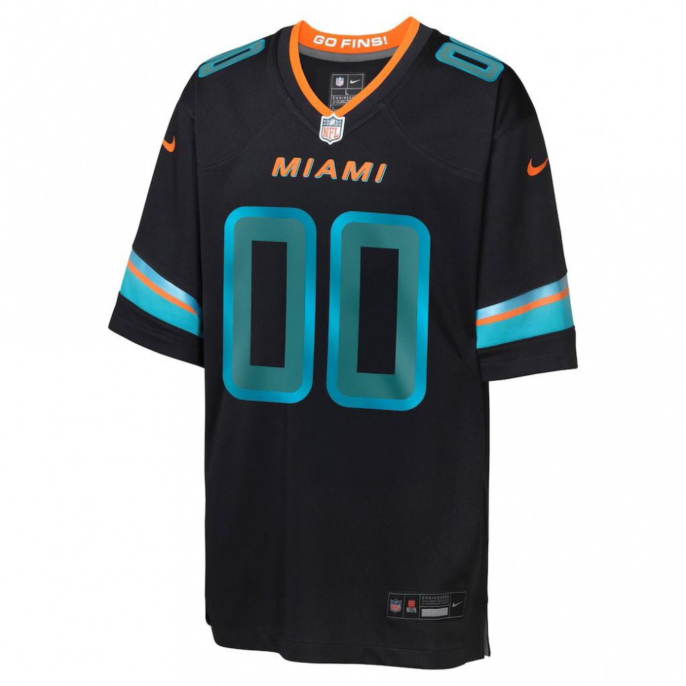 Youth Nike Pitch Blue Miami Dolphins 2025 Rivalries Collection Custom Game Jersey-GridironStore